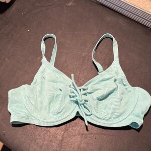 Aqua Lace-Up Women's Bralette